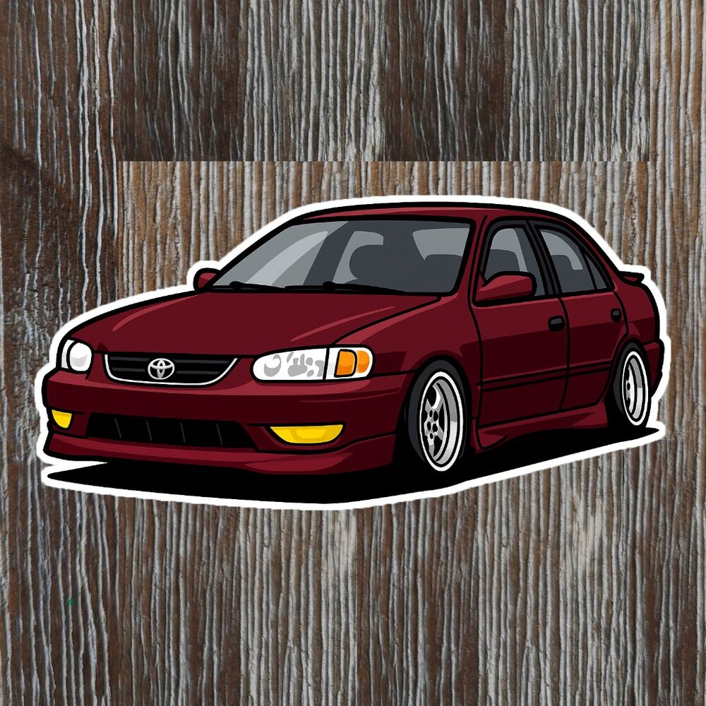 Toyota Corolla 8th generation 1998-2002 Vinyl Sticker